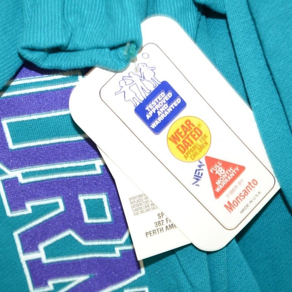 Vintage 1993 Charlotte Hornets Youth Sweatsuit Boys Sizes 6 & 7 - Picture 6 of 6